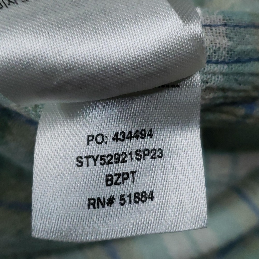 Patagonia Shirt Mens Medium Green Plaid Short Sleeve Organic Cotton Pockets - Picture 7 of 10